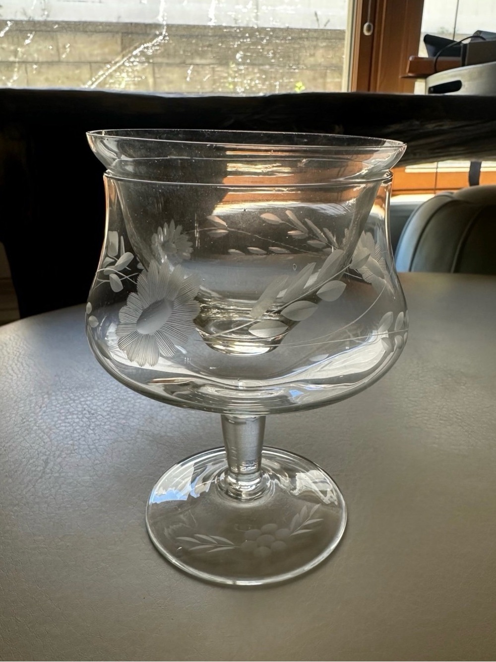 Vintage ARCADIA Etched Crystal Shrimp Cocktail Chiller Set (Set of 8)